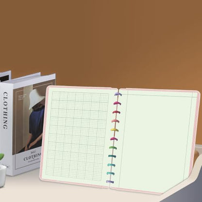 Yaridar Letter Size Discbound Engineering Paper - 50 Sheets/100 Pages Graph Paper, 11 TUL Disc 100Gsm Green Tint Paper, 5 x 5 Graph Rule on Back, 8-1/2" x 11" - size: 1-Pack, style: 11-Disc/Letter Size
