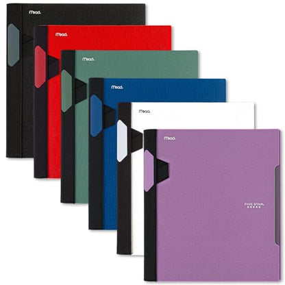 Five Star Advance Spiral Notebook + Study App, 1 Subject, College Ruled Paper, 8-1/2" x 11", 100 Sheets, Spiral Guard, Movable Tabbed Dividers, Color Selected For You, 1 Count (06322)