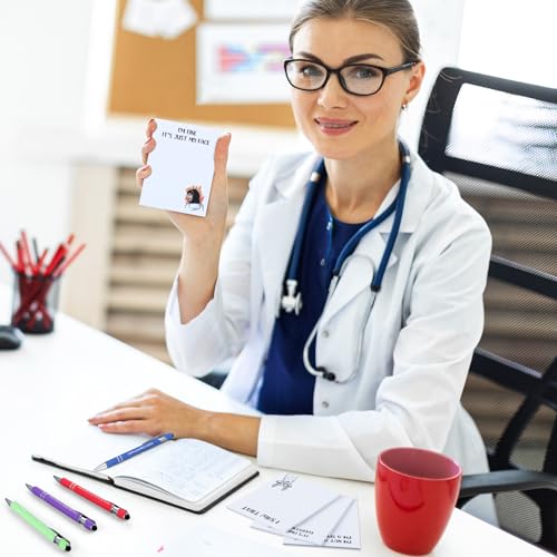 Geyee 24 Pcs Amusing Nurse Sticky Notes with Funny Pens 3 x 4 Inch to Do List Notepads with Sayings Pen for Coworkers Nurse Teacher Employee Office Staff Work Team Appreciation Gifts - style: Amusing Nurse