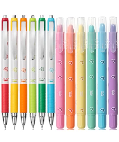 Mr. Pen- Bible Highlighters and Pens No Bleed, 12 Pack | Colorful Ink Pens for Highlighting, Bullet Journaling, Note-Taking, Summarizing, Bible Study, Planning, School and Office Use - color: Vibrant and Pastel