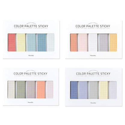 Monolike Color Palette Sticky Grid 500 A Set 4p - Self-Adhesive Memo Pad 30 Sheets - color: Grid 500 a