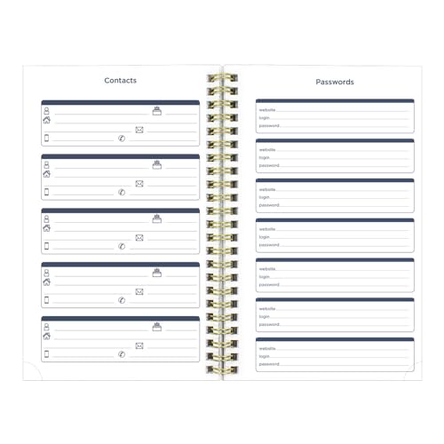 Blueline® Essential Academic Weekly/Monthly Planner, 13 Months, July 2025 to July 2026, Gold Twin-Wire Binding, Poly Cover, 8" x 5", Botanical Design, Yellow (CA114PM.01-26)