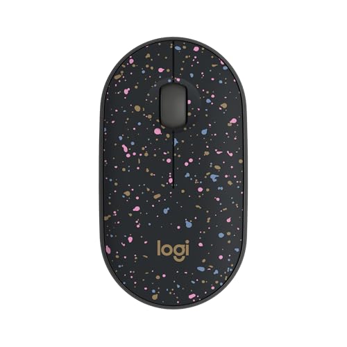 Logitech M340 Wireless Mouse with Limited Edition Prints, USB Receiver and Silent Clicks, Portable Wireless Mouse for Laptop, PC, Windows, Chrome, Surface – Speckles - color: Speckles