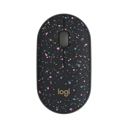 Logitech M340 Wireless Mouse with Limited Edition Prints, USB Receiver and Silent Clicks, Portable Wireless Mouse for Laptop, PC, Windows, Chrome, Surface – Speckles - color: Speckles
