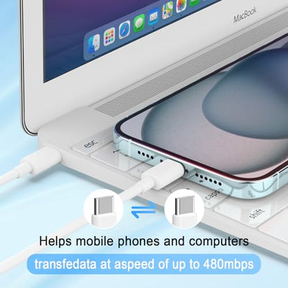 iPhone 17 16 15 Charger, USB C Charger, 4Pack Fast Wall Charging with Cable | USB-C Chargers Block (4-Pack 6 ft Cable Included) for iPhone 17/16/15/15 Pro/15 Pro Max/iPad Pro/AirPods Samsung & More - size: Single Port 4 Pack