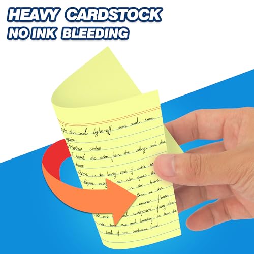 Chell Pastel Colors Ruled Index Cards 4x6 Heavyweight, 200 Count | 65 lb. Cover Weight, Ruled Front and Blank Back, Easy Writing, Not Easy to Penetrate Ink - color: Pastel, size: 4"x6"