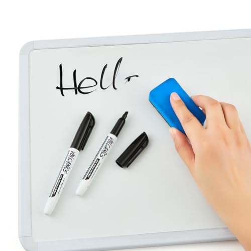 Volcanics 80 Pack Black Dry Erase Markers – 40 Fine Tip & 40 Chisel Tip Whiteboard Markers, Low Odor, Bulk Supplies for Teachers