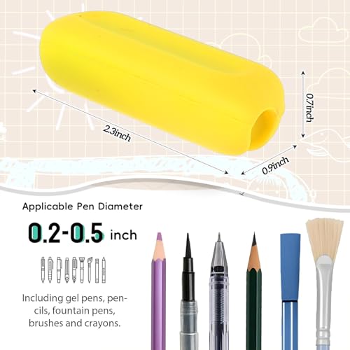 6-Pack Pencil Weights for Kids, Adults & Special Needs, 1 Oz Silicone Handwriting Aid – Improves Penmanship for Autism, Adhd, Tremors, Dyspraxia & Fine Motor Skill
