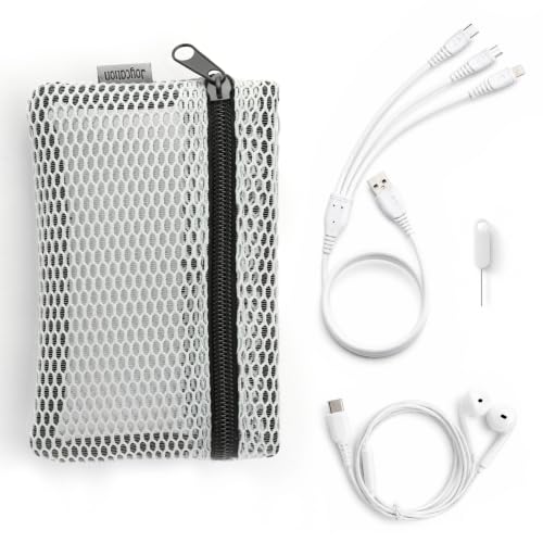 Travel Cable Organizer Kit, Including 3 in 1 USB A Charging Cable to Multi Port, Type C Earphone Cable, Card Removal Tool, Portable Storage Pouch for Traveling - size: USB A TO Multi Ports