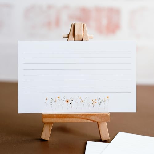 Wild Flower Index Cards by Pure Print and Design | Floral Flash Cards Perfect For Study Sessions & Learning | 100 Cards of Premium Quality with 5 Different Designs | Wild Flower | 3x5 inches - color: Wild Flower