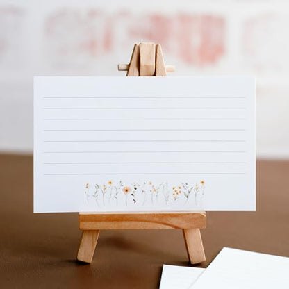 Wild Flower Index Cards by Pure Print and Design | Floral Flash Cards Perfect For Study Sessions & Learning | 100 Cards of Premium Quality with 5 Different Designs | Wild Flower | 3x5 inches - color: Wild Flower