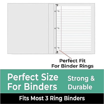 Rosmonde 6750 Sheets Loose Leaf Paper Bulk, 45 Pack, Wide Ruled Paper | Bulk Office Filler Paper, 8" x 10.5", 150 Sheets/Pack, Bulk Notebook Paper, 3 Hole Punched, Wide Ruled Paper For Binder - color: Wide Ruled, size: 45 Pack (6750 Sheets)