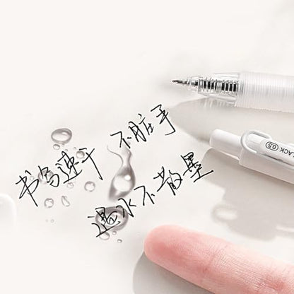 5Pcs Retractable Quick Drying Gel Pen School Stationery Office Supplies for Adult Student Writing Noting Journaling