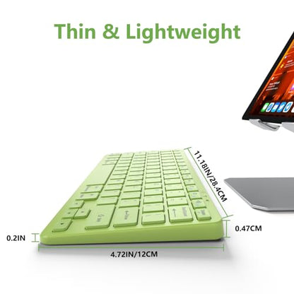 MMK Bluetooth Keyboard, Tablet Keyboard Compatible iPad 11th Generation,iPad 10th/9th/8th & Air 5th/4th, iPda Pro 13/12.9/11-Inch and Air 13/11-Inch Models and More Bluetooth-Enabled Devices-Green - color: Matcha Green