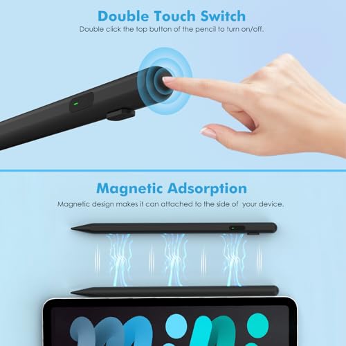 MoKo Universal Capacitive Stylus Pencil for Touch Screen, Black - color: Black