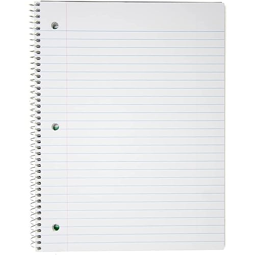 Top Flight Boss Poly Cover 3-Subject Wirebound Notebook, 108 Sheets, College Rule, 9.5 x 6 Inches, 1 Notebook, Cover Color May Vary (43002) - size: (Pack of 1)