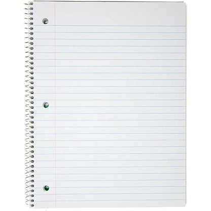 Top Flight Boss Poly Cover 3-Subject Wirebound Notebook, 108 Sheets, College Rule, 9.5 x 6 Inches, 1 Notebook, Cover Color May Vary (43002) - size: (Pack of 1)