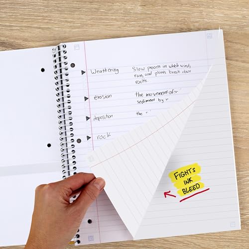 Five Star Spiral Notebook + Study App, 1 Subject, College Ruled Paper, 8-1/2" x 11", 80 Sheets, Styles, 4 Pack (850222F)