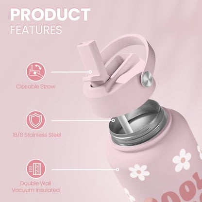 SANDJEST Mom Water Bottle, Cool Moms Club Bottles 32oz Stainless Steel Insulated with Lid, Mom Gifts from Daughter Son, Gifts for Mother's Day Christmas Birthday - color: Mom 1
