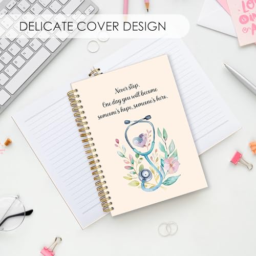 Nurse Spiral Notebook Gifts, Nursing School Student Hardcover Lined Notebooks Journal for Office Work, Future Nurse RN Appreciation Thank You Gifts for Nurses Week Notebook A5 5.5x8.3 - color: nurse-B