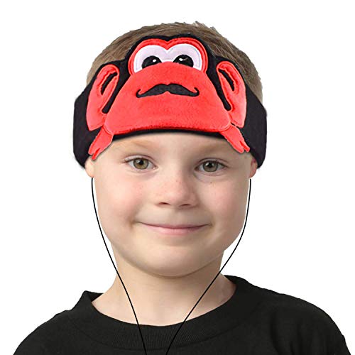 Contixo H1 Kids Headphones, 85dB Volume Limiting with Adjustable Speakers Soft Children Fleece Headband Toddler Headphones - style: Crab