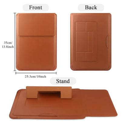Custom Initials Name Slim Protective Laptop Sleeve for 13/13.3/14 Inch MacBook Pro Air M1 Chip A2338 A2337 A2289 A1989 A1932 Waterproof Carrying Case Bag with Stand Mousepad PU Leather Cover Grey - color: Grey, size: 13.3-14 inch