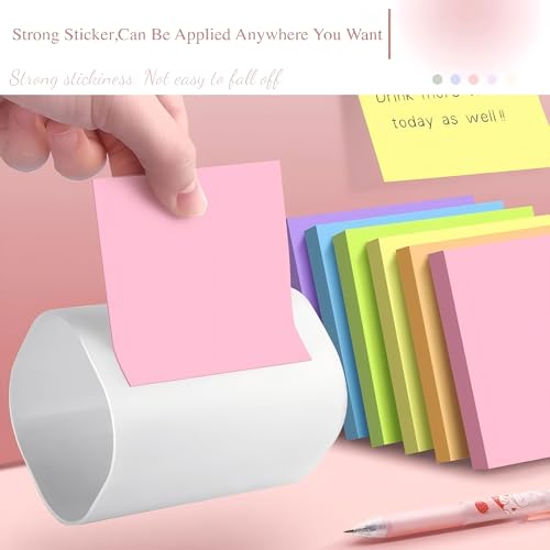 24 Pads Sticky Notes 3x3,Self-Stick Mini Notepad 100 Sheet/Pad Total 2400 Sheets, Office Supplies Vibrant Bright 12-Colors (Bright 3x3 12 Colors) - color: Bright 3x3 12 Colors