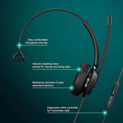 EPOS Impact 730T Mono Wired USB C and USB A Headset for PC with Noise-Canceling Mic, Microsoft Teams Certified, in-Line Controls, Comfortable Fit, Ideal for Office Calls, Remote & Hybrid Work - style: Wired, USB-C Mono, with Microsoft Teams Certification