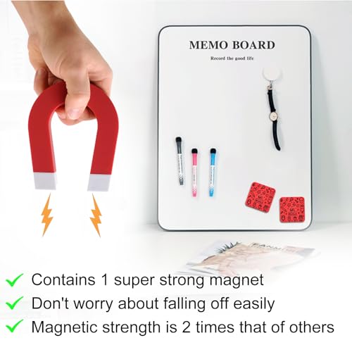 OWLKELA 30Pcs Dry Erase Erasers, Magnetic Whiteboard Eraser, Mini Whiteboard Cleaning Pads for Classroom, Office and Home, Red - color: Red, size: 30 Pcs