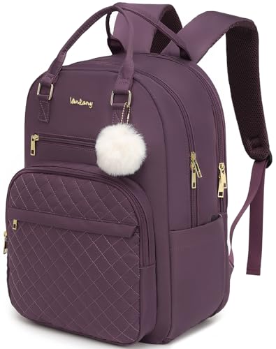 Laptop Backpack for Women, Computer Bag for Work Travel Teacher Nurse, Teen Girls Back Pack College Bookbag Highschool Bag, Gifts, Dark Purple - color: Dark Purple, size: 15.6in
