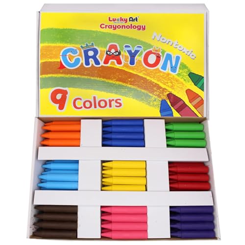 Chubby Crayons for Kids Set of 144 Rainbow Crayons Classroom Supplies (2-7/8"L x 9/16" Dia) - style: 144 Chubby Jumbo