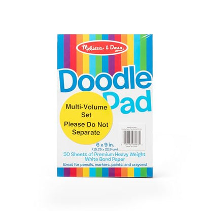 Melissa & Doug Drawing Paper Pad (6 x 9 inches) - 50 Sheets, 4-Pack Kids Drawing Paper, Coloring Pad for Kids