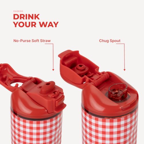 HydroJug Ease2o 14oz Kids Water Bottle with Straw & Chug Lid, Summer Picnic - color: Summer Picnic