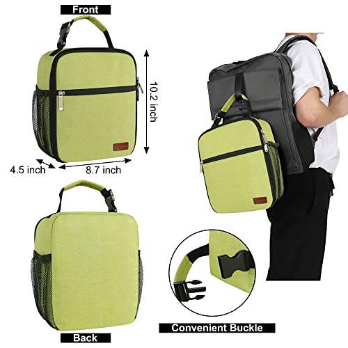 Lunch Box for Men & Women Durable Lunch Bag for Adults Reusable Small Lunchbox Green - color: Green