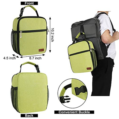 Lunch Box for Men & Women Durable Lunch Bag for Adults Reusable Small Lunchbox Green - color: Green