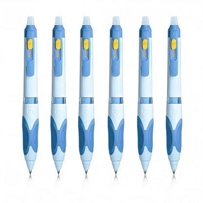 M&G 6 PCS Erasable Pens, 0.5mm Blue Ink Erasable Gel Pens, Fine Point Retractable Pens Make Mistakes Disappear, Premium Comfort Grip Note Taking and Crossword Puzzles - color: blue ink
