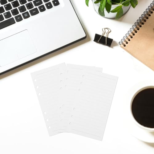 6-hole Planner Paper Refill A6 Lined Notebook Replacement Sheets 45 Pages College Ruled Loose Leaf Filler Paper for Binder School and Office Use