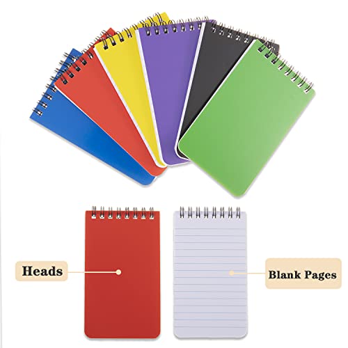 QiCheng 6pacs Pocket Notebook Mini Notepad Small Spiral Notebooks 3X5Inch | functionality PortabilityPortability convenience - size: 6