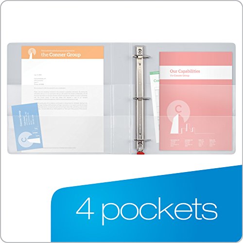 Cardinal 3 Ring Binder, 1.5 Inch Premier Easy Open Binder, ONE-Touch Locking Slant-D Rings, 400-Sheet Capacity, ClearVue Cover, PVC-Free, Black (10311) (10310) (Pack of 2) - size: 1.5-Inch (Pack of 2)