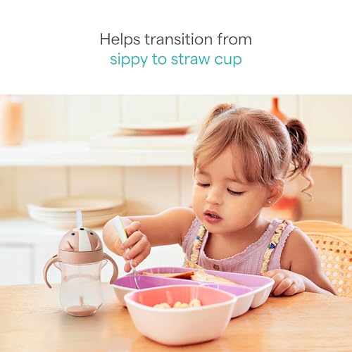Munchkin Any Angle Spill Proof Weighted Straw Trainer Cup, Transition Sippy Cups for Toddlers and Babies, Click Lock Technology & Fun Dog Design, 10 Ounce, Brown - size: 10 Ounces