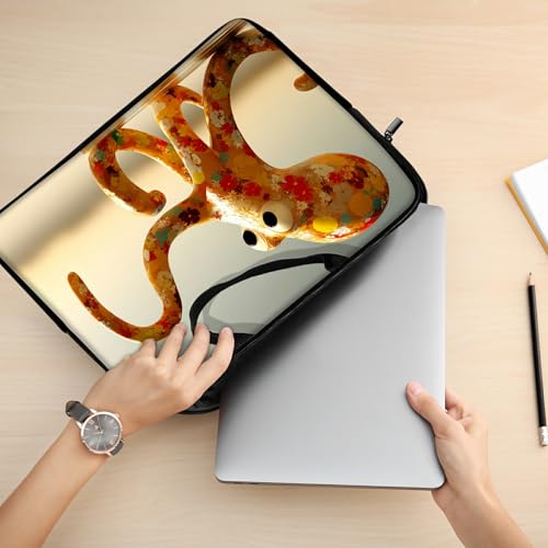 10" Laptop Sleeve with Handle, Art Octopus Water‑Resistant Tabet Carrying Case for 11 inch iPad 2025/11" iPad Air M3/ 11" iPad Pro M5 M4/ 11" Galaxy Tab S9 S8 / Lenovo Tab M11 - color: Art Octopus, size: 10-11 inch Devices