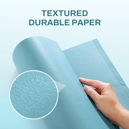 SUNEE Folders with Pockets (25 Pack, Warm Blue), 2 Pocket Folders Fit Letter Size, Paper File Folder for School Office Home Business, Textured Paper - color: Warm Blue, style: 25-Pack
