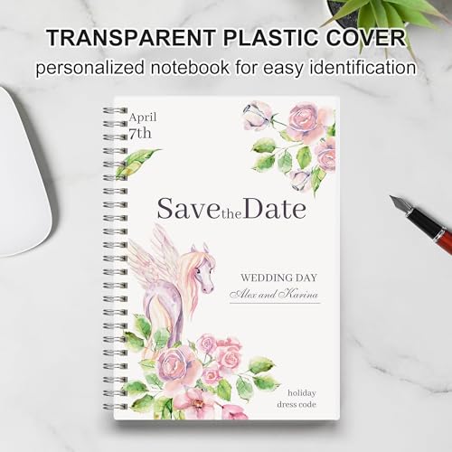 RETTACY Blank Journal Notebook, 3-Pack, 160 Pages per Pack, A5 Medium Size (5.7'' × 8.3''), 100 GSM Thick Paper, Spiral-bound, Flexible Plastic Cover, for Sketching, Drawing, Painting - color: Transparent, style: Plain