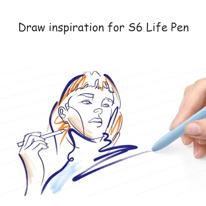 2 Pack S6 Lite Stylus Pen for Samsung Galaxy Replacement for Samsung Galaxy S6 Lite S Pen SM-P610N,P615,P610 Stylus S6 Pen(Blue) - color: Blue