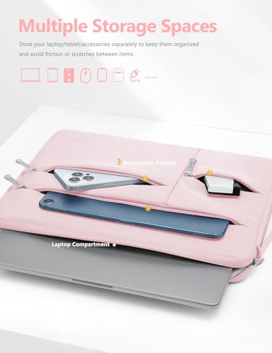 HYZUO 13 Inch Laptop Case Sleeve Bag for MacBook Air 13 M5 A3449 M4 M3 M2 M1 2026-2018, 13" MacBook Neo 2026 A3404, MacBook Pro 13 M2 M1 2026-2016, iPad Air/Pro 13, Surface Pro, XPS 13, Pale Pink - color: Pale Pink, size: 13 Inch