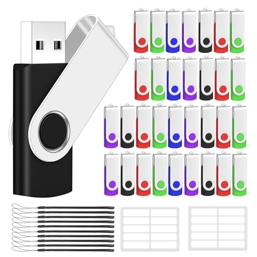16GB USB Flash Drives Bulk 100 Pack, AreTop USB 2.0 Thumb Drive Bulk | 16GB USB Storage with 100 Pcs Lanyards and Labels, Memory Stick Indicator Design for Data Transfer and Backup - size: 16GB, style: 100PCS