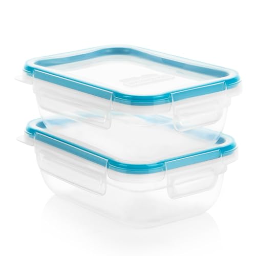 Snapware Plastic Total Solution 2-Pack (3-Cup) Food Storage Containers Set, Leakproof & Airtight Plastic Locking Lids Containers, Non-Toxic BPA-Free Lids, Microwave Dishwasher Freezer Safe - size: 2 Pack, style: 3 Cup