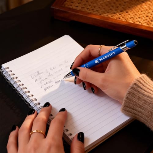 15 Pack Motivational Pen Set - Inspirational Quotes Retractable Ballpoint Pens for Office School Supplies, Encouragement Gifts for Women Men, Blue - color: Blue, style: Positive