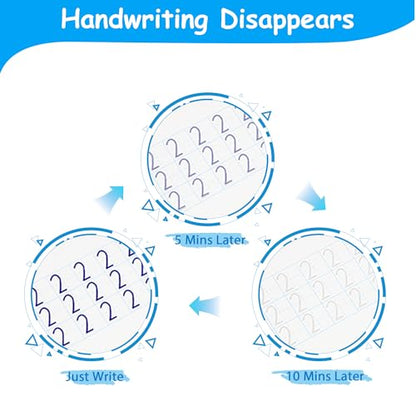 Large Magic Practice Copybook for Kids,Handwriting Grooved Practice Book 6 Pack with Pen Refill English Cursive Calligraphy Reusable Age 3-8（A4 Size） - style: 6PC Large Size