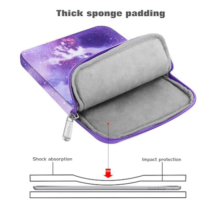 MoKo 9-11 Inch Tablet Sleeve Bag Carrying Case Fits New 11inch iPad Air M4, iPad A16 2025, iPad Pro 11 M4, Air 5/4/3, iPad 10/9/8th Gen, Tab S8/S9 11", Tablet Carrying Case, Purple Starry Sky - color: Purple Starry Sky, size: 9-11 inch